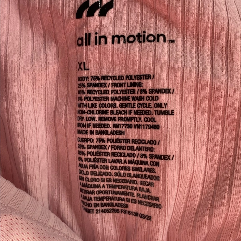 BUNDLE 2 Woman’s All in Motion Sports Bras Pink/Blue Size XL Padded/Removable - Picture 4 of 5